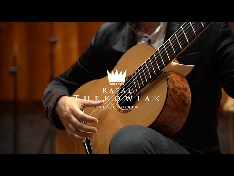 Luthier Concert Modern Classical Guitar Turkowiak Double Top Cedar Mammoth Amber Offset Soundhole image 6