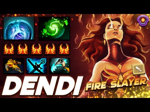 Dendi Lina Fire Slayer - Dota 2 Pro Gameplay [Watch & Learn]