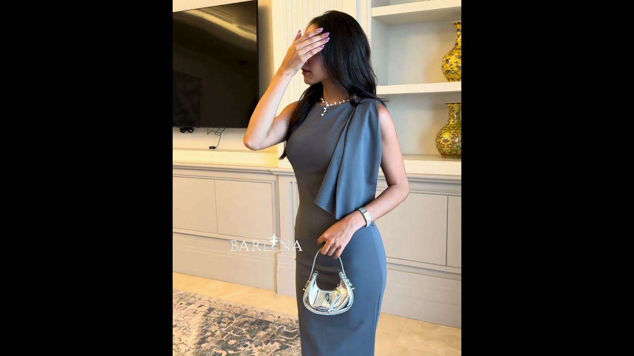 Grey bodycon maxi dress - XXL
