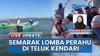 Antusias Lomba Perahu Tradisional di Teluk Kendari, Meriahkan HUT ke-80 RI & Festival Kuliner
