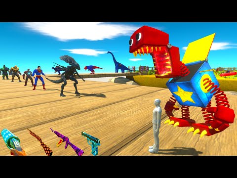 BOXY BOO and FPS AVATAR RESCUE MISSION DEATH RUN - Animal Revolt Battle Simulator