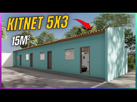 KITNET 5x3 | kitnet pequena com 15m² | kitnet 15m² pra solteiro
