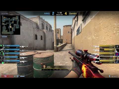 CS:GO POV Demo Gambit Sh1ro (23/12) vs HAVU (de_dust2)