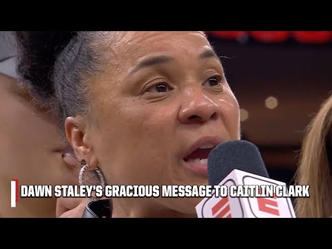 Dawn Staley's message to Caitlin Clark: YOU ARE A G.O.A.T. OF OUR GAME! | ESPN College Basketball