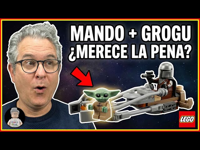 Vídeo relacionado con LEGO Star Wars Moto Speeder del Mandaloriano y Grogu - Moto de Juguete con Minifigura de DIN Djarin con Bláster - Regalo para Niños de 6+ Años y Fans - 75436