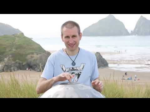 Harmony in the Clouds: Ondra's Handpan Melodies at Holywell Bay