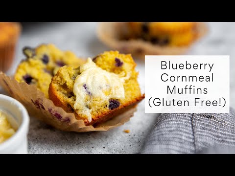 BEST Blueberry Cornmeal Muffins (Gluten Free!)