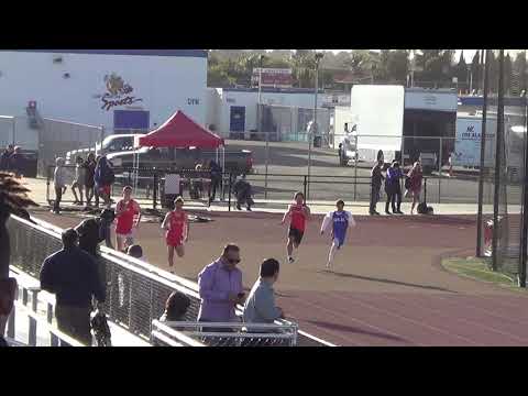 VarB 200m Heat 2 vs Troy 3-14-18 - Los Alamitos Boys