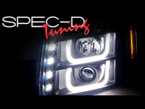 SPECDTUNING DEMO VIDEO: 2007-2012 GMC YUKON DENALI PROJECTOR HEADLIGHTS