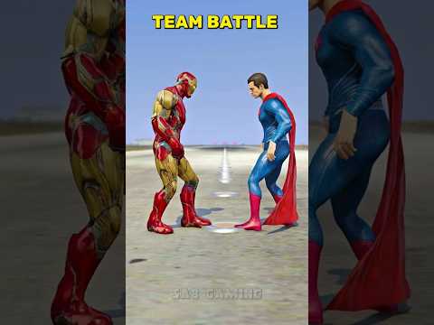 Hero Vs Hero Superman Vs Ironman Team Battle #shorts #gta5
