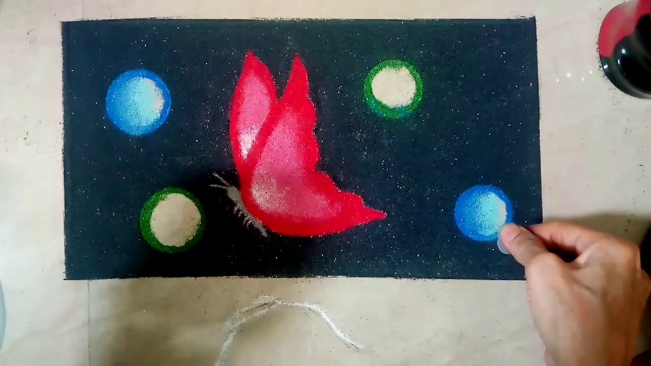3D Butterfly Poster Rangoli Designs – Step-by-Step Video Tutorials - video 2