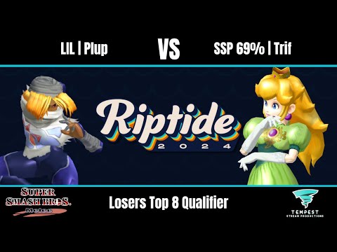 LIL | Plup (Sheik) vs SSP 69% | Trif (Peach) - Melee Losers Top 8 Qualifier - Riptide 2024