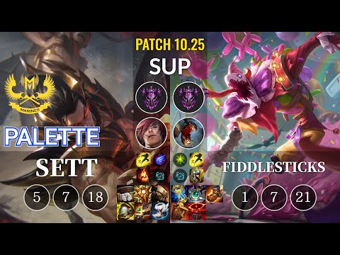 GAM Palette Sett vs Fiddlesticks Sup - KR Patch 10.25