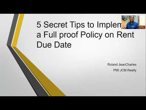 5 Secret Tips to Implement a Full proof Policy on Rent Due Date