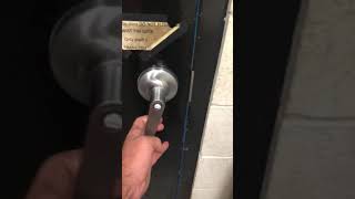 How to lock the bathroom door