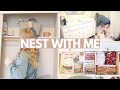 ORGANIZING BABY’S NURSERY | nest with me, preparing for baby + organize and clean with me 2022