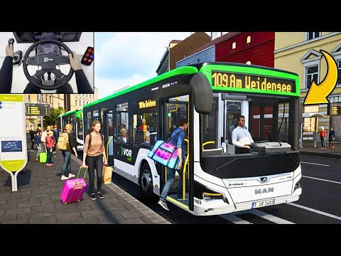 Realistic Bus Simulator 2026 - New City Transport Simulator: Bus | Steering Wheel Gameplay