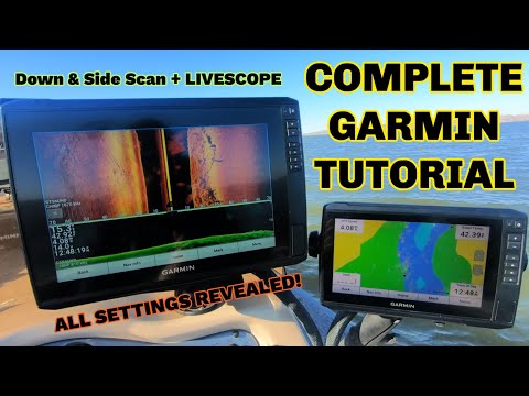 The COMPLETE GARMIN ECHOMAP Tutorial!! (Down Scan, Side Scan, & LIVESCOPE Settings REVEALED)