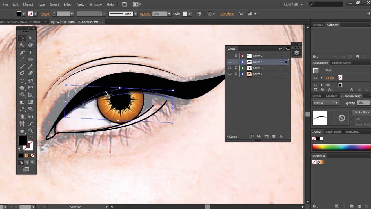 Illustrator Tutorial - How to Create a Vector Eye