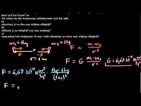 fpg100 - Siła oddziaływania grawitacyjnego dwóch kul - zadanie z fizyki - filoma.org