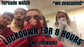 my school was on lockdown for 8 hours+tornado