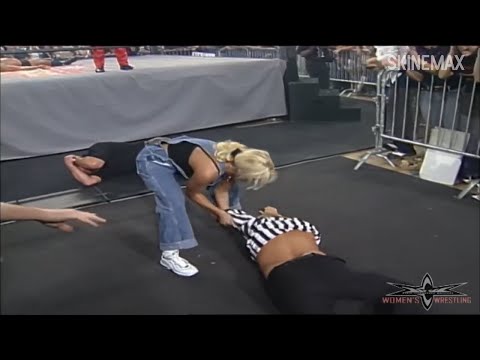 Gorgeous George Attacks the Ref in Baggy Overalls on WCW Nitro (April 19, 1999)