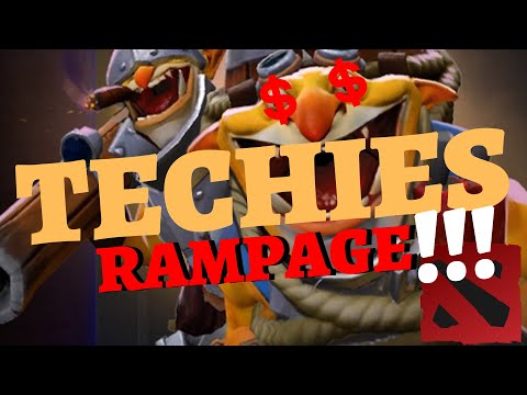 TECHIES RAMPAGE at 10 MINUTES || DotA 2