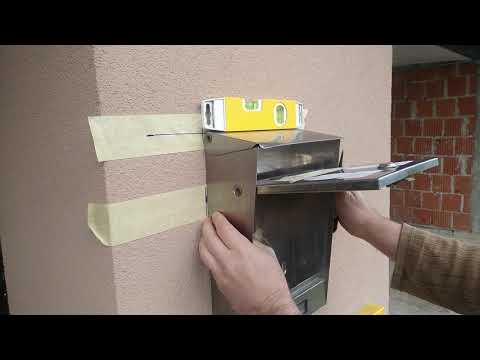 Handyman's work - Installing a mailbox on styrofoam facade - Uradi Sam - Postavljanje Sandučića
