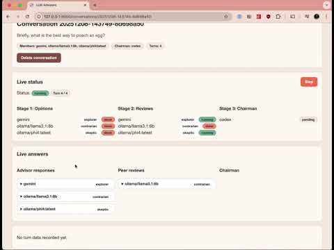 Screenshot of LLM Advisors