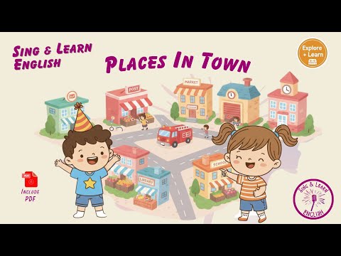 Places in Town Song | Learn City Places in English 🎶 #KidsEnglish