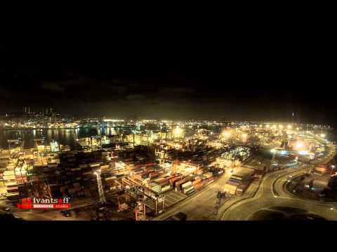 HongKong port night timelapse - Ночной п