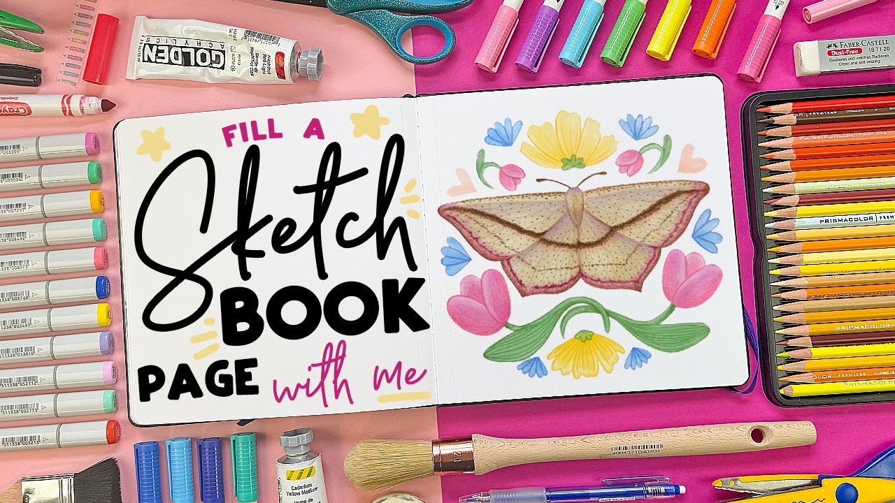 Fill a Sketchbook Spread with Me! + How Sketchbooks have Helped my Mental Health
