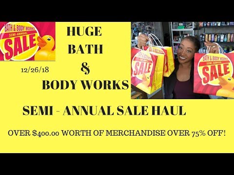 Huge Bath & Body Works Semi Annual Sale Haul 12/26/18~Over $400 Worth of Merchandise Over 75% Off ❤️ Video