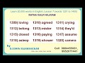 Learn 20,000 words and improve your fluency with Tamil meanings - Lesson 7 Learn 20,000 words and improve your fluency with Tamil meanings - Lesson 7
