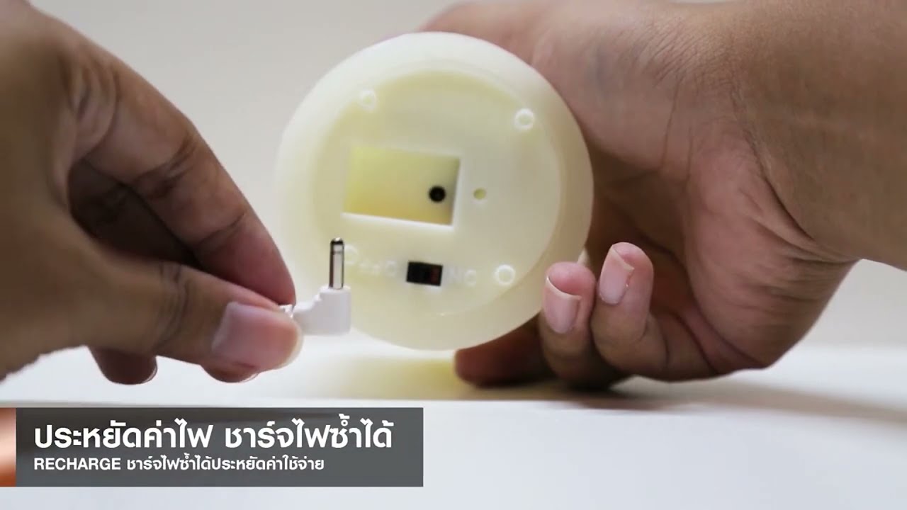 เทียน LED 4-6inch ขาวลายน้ำ CLA WAX  รีโมท รีชาร์จ (พร้อมรีโมทคอนโทรล)