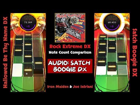[Beatstar] Hallowed Be Thy Name DX vs Satch Boogie DX - Note Count & Chart Comparison (Right Audio)