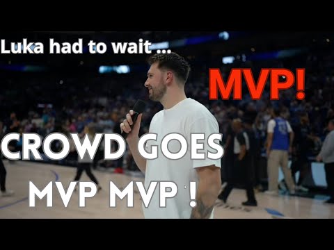 Luka Doncic COULDN'T SPEAK! Crowd goes with MVP Chants! Before Dallas Mavericks vs Detroit Pistons