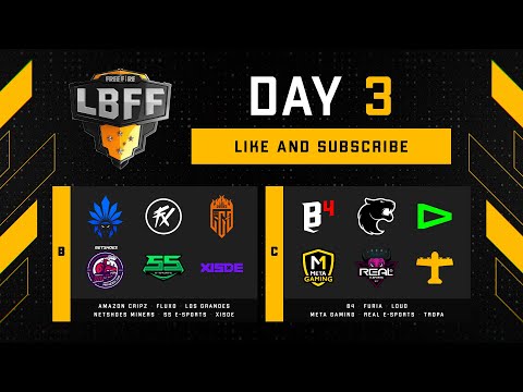 [ENG] LBFF 6 - Day 3 - Group B & C | Free Fire Esports