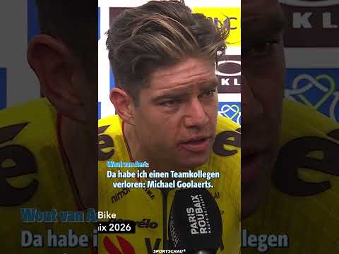 Video Thumbnail: Wout van Aerts emotionaler Sieg bei Paris-Roubaix | Sportschau #shorts