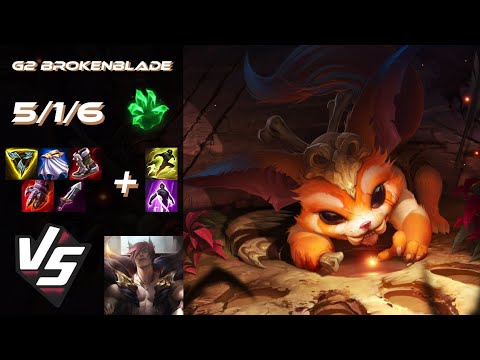 G2 Esports BrokenBlade TOP Gnar vs Sett - EU Challenger Patch 25.S1.8
