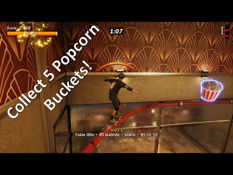Collect 5 Popcorn Buckets - Downtown - Tony Hawk's Pro Skater 1