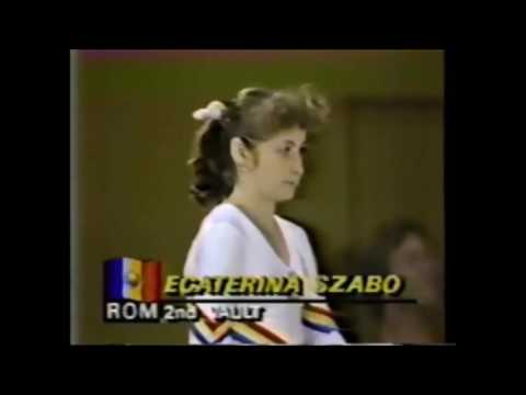 Ecaterina SZABO (ROM) vault - 1984 Olympics Los Angeles EF