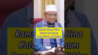 Download lagu Ramai Orang Hina Kalau Tok Imam Baca Surah Al Ikhlas ~ Ustaz Badlishah Alauddin mp3