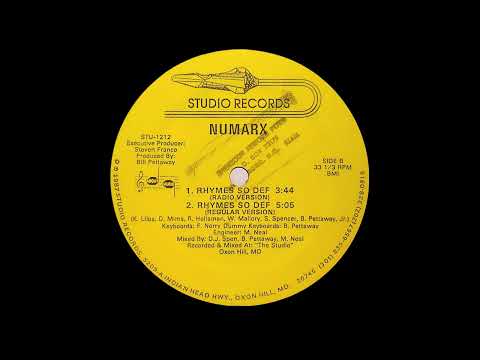 Numarx – Rhymes So Def (Studio Records 1987)