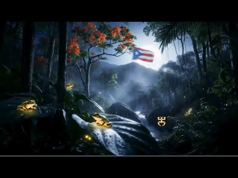 8 Hours of Coquí sounds & Puerto Rican Rainforest Night & Water- No music just Puerto Rico Boriken