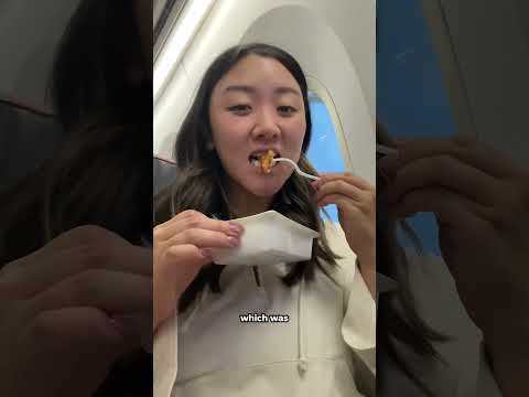 Tudo o que comi voando com a American Airlines de LAX para a Itália