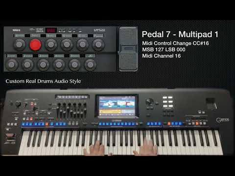Yamaha MFC10 Midi Foot Controller with Yamaha Genos Workstation Arranger
