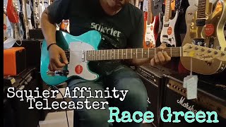 Video thumbnail for Squier Affinity Telecaster Race Green ( Sound Sample ) by irsan nursany