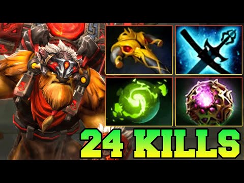 Ultra Kills + 24 Kills Earthshaker Dota 2 Mid Lane Carry Pro Gameplay Item Build Guide 7.39 7.40
