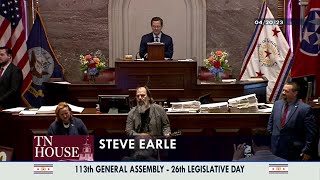 Steve Earle performs Copperhead Road on the Tennessee House floor